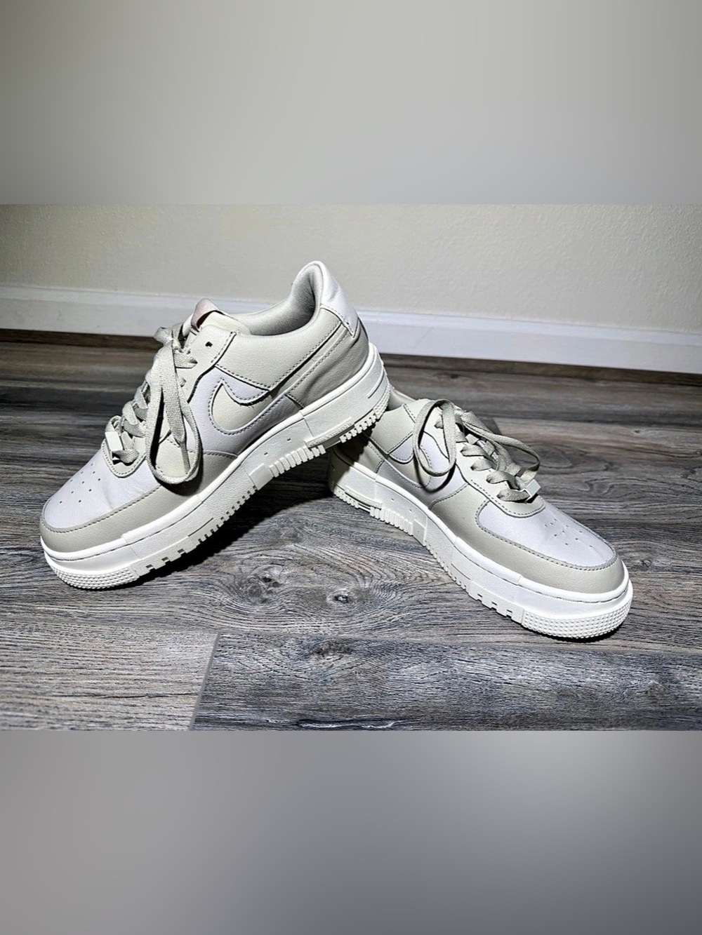 Nike Air Force 1 Low Pixel 'Light Stone / Summit White' women's sneakers 8.5